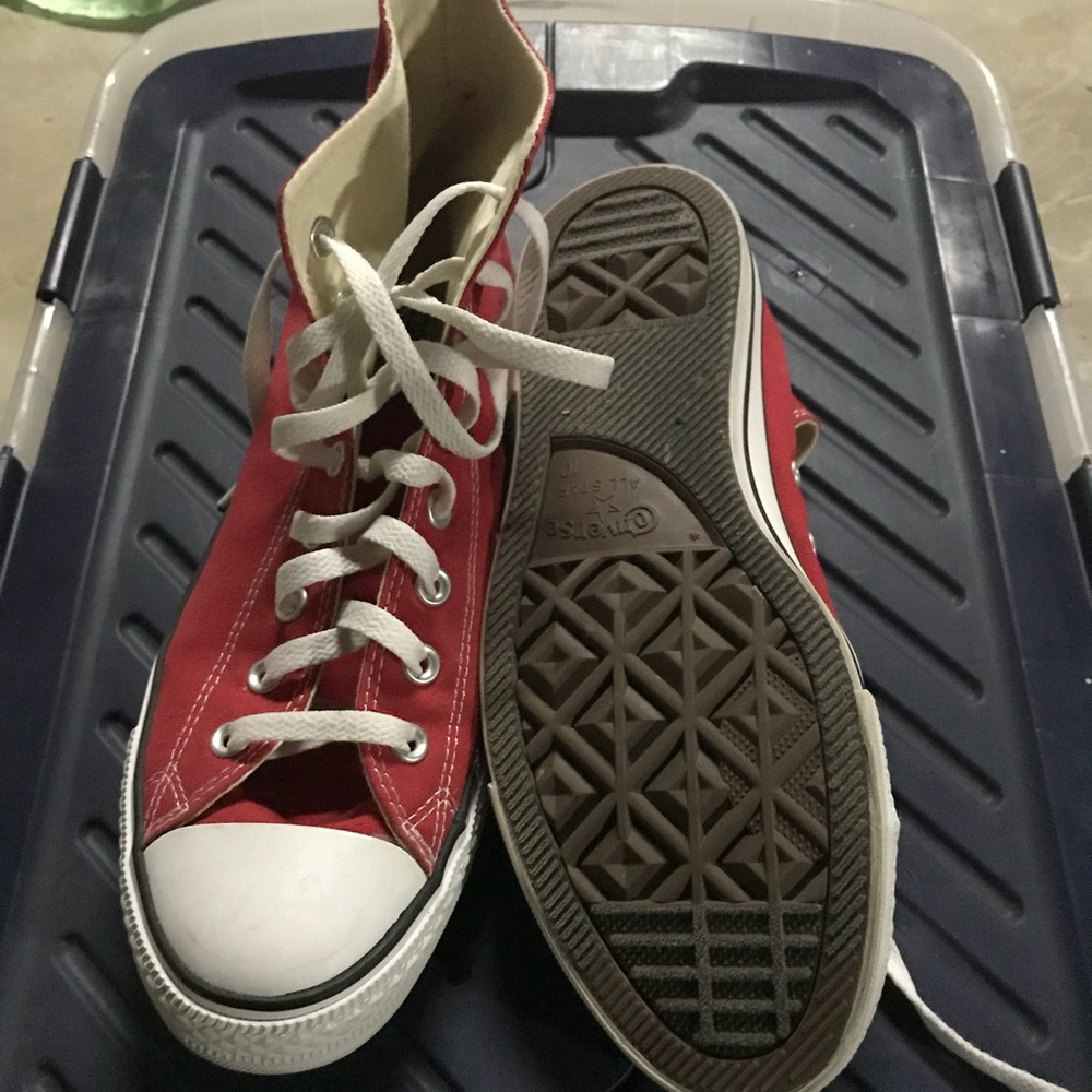 Men’s converse high top shoes. Worn once.